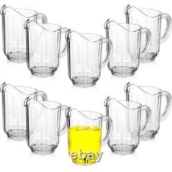 Tessco 10 Pcs Plastic Pitchers 60 Ounce Clear Restaurant Jug Large Water Pitc