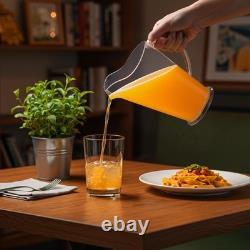 Tessco 12pk Plastic 60oz Clear Pitchers Restaurant Beverage Jugs Large