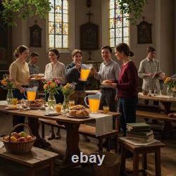 Tessco 12pk Plastic 60oz Clear Pitchers Restaurant Beverage Jugs Large