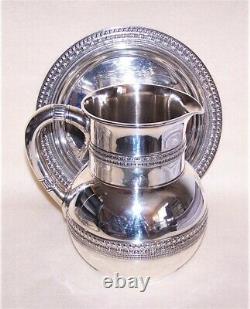 Tiffany & Co Antique Victorian Dated 1880 Sterling Silver Water Pitcher & Tray