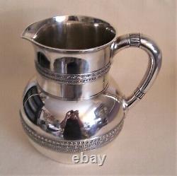 Tiffany & Co Antique Victorian Dated 1880 Sterling Silver Water Pitcher & Tray