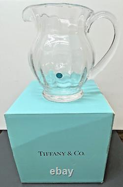 Tiffany & Co Glass Water Pitcher/Jug Vintage WithBox Made In England 7 Tall ML