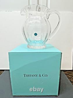 Tiffany & Co Glass Water Pitcher/Jug Vintage WithBox Made In England 7 Tall ML