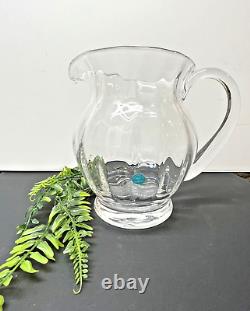 Tiffany & Co Glass Water Pitcher/Jug Vintage WithBox Made In England 7 Tall ML