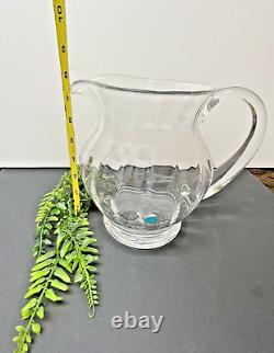 Tiffany & Co Glass Water Pitcher/Jug Vintage WithBox Made In England 7 Tall ML