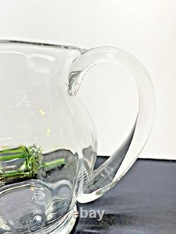 Tiffany & Co Glass Water Pitcher/Jug Vintage WithBox Made In England 7 Tall ML