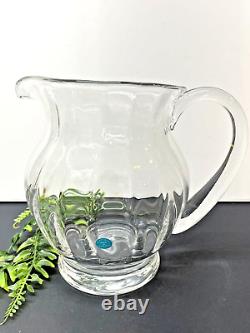 Tiffany & Co Glass Water Pitcher/Jug Vintage WithBox Made In England 7 Tall ML