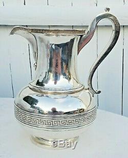 Tiffany & Co. Sterling Silver 916 Greek Key Water Pitcher-rare-free USA Ship