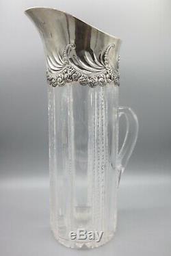 Tiffany & Co Sterling Silver ABP American Brilliant Cut Glass Water Pitcher Jug