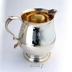 Tiffany Queen Anne Water Pitcher Gilt Interior Sterling Silver