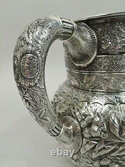 Tiffany Water Pitcher 3077 Antique Repousse American Sterling Silver 1873/91