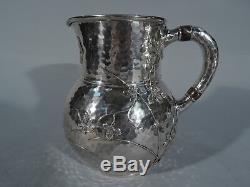 Tiffany Water Pitcher 3077 Japonesque Sterling Silver Mixed Metal