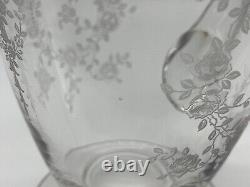 Tiffin Cherokee Rose Crystal Footed Water Pitcher