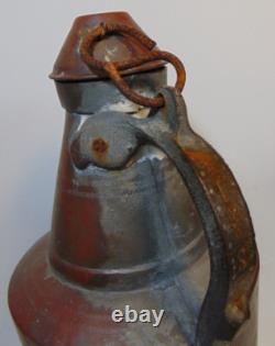 Turkish Copper Pitcher Water Jug Vintage Handmade Middle East Art Collectible