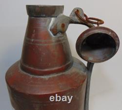 Turkish Copper Pitcher Water Jug Vintage Handmade Middle East Art Collectible