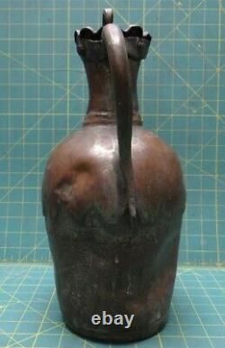 Turkish Copper Water Jug Pitcher Cramp Seam Antique hammered 1700s or 1800s