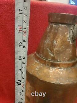 Turkish Copper Water Pitcher Jug -no lid Antique and Handcrafted