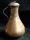 Turkish Copper Water Pitcher Jug With Lid Large, Antique, Handcrafted