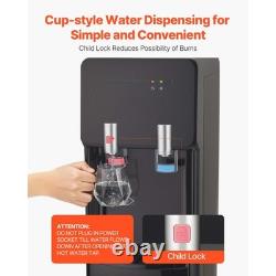 Uimoso Top Loading Water Cooler Dispenser for 3 or 5 Gallon Jugs Stainless Steel