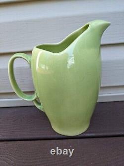 Universal Potteries Ballerina Chartreuse Green Water Jug Pitcher Cambridge Ohio