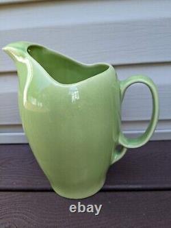 Universal Potteries Ballerina Chartreuse Green Water Jug Pitcher Cambridge Ohio