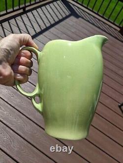 Universal Potteries Ballerina Chartreuse Green Water Jug Pitcher Cambridge Ohio