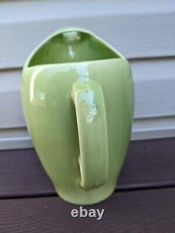 Universal Potteries Ballerina Chartreuse Green Water Jug Pitcher Cambridge Ohio