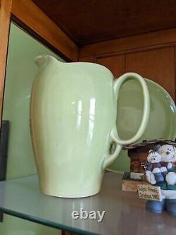 Universal Potteries Ballerina Chartreuse Green Water Jug Pitcher Cambridge Ohio