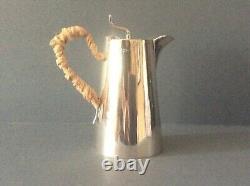 Unusual Antique Edwardian Solid Silver Lidded Hot Milk or Water Jug