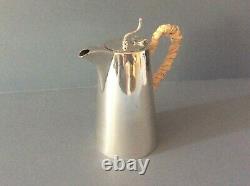 Unusual Antique Edwardian Solid Silver Lidded Hot Milk or Water Jug