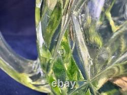 Uranium Glass Sowerby Water Pitcher Durham Suite Set 1 1/2 Pint Jug Vintage Deco