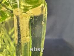 Uranium Glass Sowerby Water Pitcher Durham Suite Set 1 1/2 Pint Jug Vintage Deco
