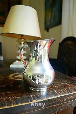 VINTAGE 20th CENTURY CHRISTOFLE WATER PITCHER JUG ALBI PATTERN SILVER PLATED