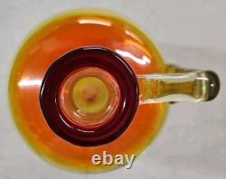 VINTAGE BLENKO GLASS 15 Water Pitcher, Rare Joel Myers Jug Color, 1.75 Gallon