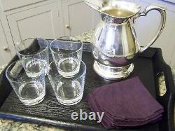 VINTAGE CLASSIC SILVER LARGE WATER PITCHER USEFUL 2 QUART SZ VASE or WATER