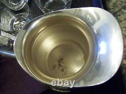 VINTAGE CLASSIC SILVER LARGE WATER PITCHER USEFUL 2 QUART SZ VASE or WATER