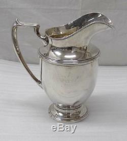 VINTAGE M. FRED HIRSCH CO. LARGE WATER PITCHER 402 STERLING SILVER 10 1/8 704g