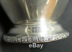 VINTAGE WALLACE NORMANDIE STERLING SILVER WATER PITCHER, 730 grams