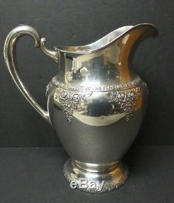 VINTAGE WALLACE NORMANDIE STERLING SILVER WATER PITCHER, 730 grams