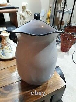 VTG. 1943 MILATARY US B. E. CO. IC Enamelware METAL Water Pitcher RARE COLOR