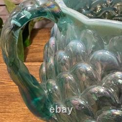 VTG Fenton Art Glass Mermaid Fish Scale Jacqueline Pitcher Water Jug Iridescent