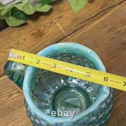 VTG Fenton Art Glass Mermaid Fish Scale Jacqueline Pitcher Water Jug Iridescent