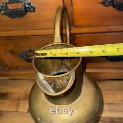 VTG Hammered Brass Ewer Water Pitcher Jug Vase Maudoux Dinant Holland 15.5 T