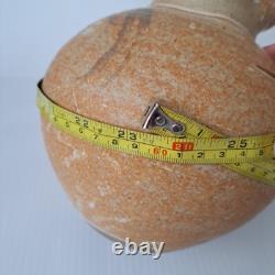 VTG Studio Art Pottery Stoneware Water Pitcher Jug Artist Signed OOAK Design
