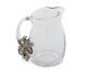 Vagabond House Glass Pitcher Glass With Pewter Apple Pattern Water Jug For Co