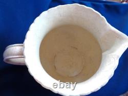 Very Large Antique Mocha Water/Milk Pitcher Jug Moss & Cat's Eyes Designs 8