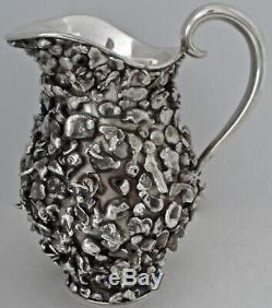 Very Rare Mining Sterling Silver Nugget Covered Water Pitcher Tane Mexican