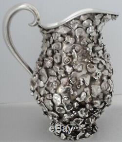 Very Rare Mining Sterling Silver Nugget Covered Water Pitcher Tane Mexican