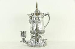 Victorian Antique Silverplate Water Pitcher, Goblet & Stand, Middletown #33539