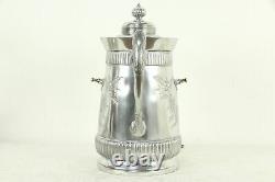 Victorian Antique Silverplate Water Pitcher, Goblet & Stand, Middletown #33539
